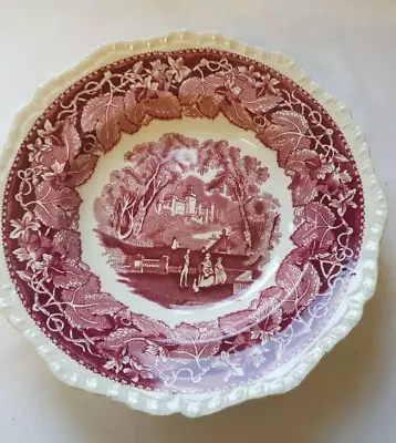 Buy Mason's, Collectable China Soup  Plate, Red & White Stately Home Design • 3£