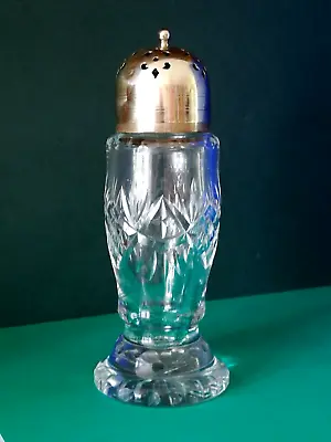 Buy SUGAR SHAKER JAR CUT GLASS/CRYSTAL SILVER PLATED EPNS LID VINTAGE 1955's • 9.99£