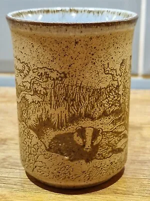Buy Vintage 1970's Dunoon Pottery Badger Coffee Mug Tea Cup Stoneware Scotland A • 15£