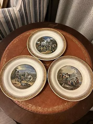 Buy Three Antique F. R. Pratt Pottery Plates Transfer Decorated Prattware • 15£