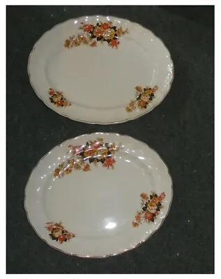 Buy 2 X Johnson Bros Vintage Old Chelsea Oval Platters -  Orange Flowers • 12.75£