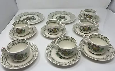 Buy Masons 7 X Paynsley Cups & Saucers & 2x 8in Plates • 24£