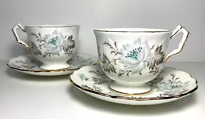 Buy Vintage AYNSLEY Fine Bone China TEA CUP & SAUCER Pair 2 Floral England GOLD TRIM • 33.11£