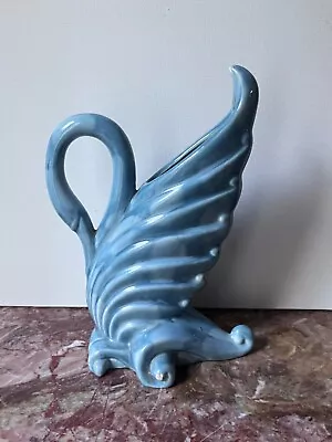 Buy Royal Haeger Blue Swirl 9  Swan Vase • 28.42£