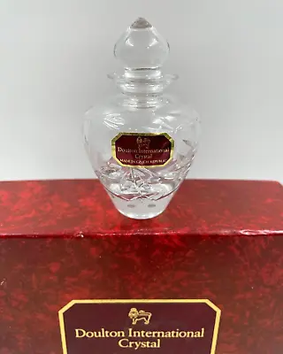 Buy Doulton International Crystal Perfume Bottle Pot Czech Floral Boxed T2246 C3614 • 12.99£