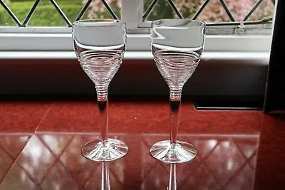 Buy 2  Strata  Wine Glasses By Jasper Conran/Stuart Crystal Superb Condition 10 Tall • 120£