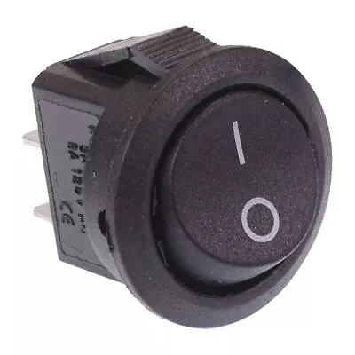 Buy Miniature 15mm Round Black On-Off Rocker Switch SPST • 3.19£