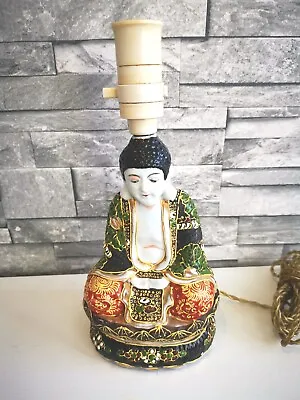 Buy Vintage Buddha Lamp, Japanese Satsuma Moriage (30 Cm) • 85£