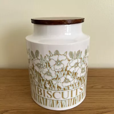 Buy Vintage Hornsea Pottery White Fleur Large Biscuit Storage Jar With Lid Excellent • 10£