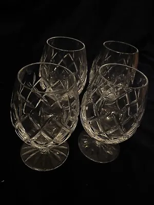 Buy Set 4 Vintage Cut Crystal,cut Glass,drinking Glasses,brandy Balloons,g/c • 13£