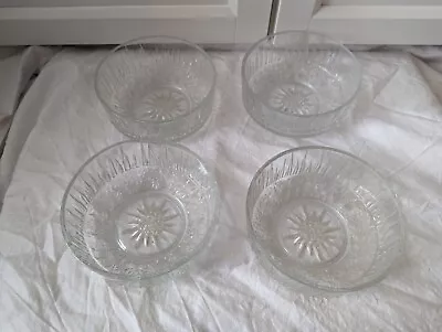 Buy Set Of Four Vintage Cut Glass Dishes • 5£
