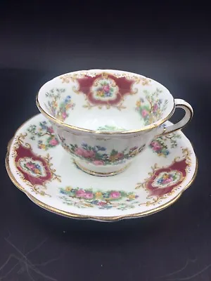 Buy EB  Foley Bone China Broadway Cup&Saucer Set Cherry, Floral Bird Made In England • 43.43£