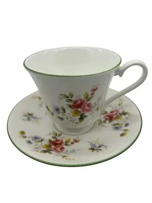 Buy Royal Vale Pink Rose Footed Tea Cup & Saucer Set Made In England Bone China • 18.97£