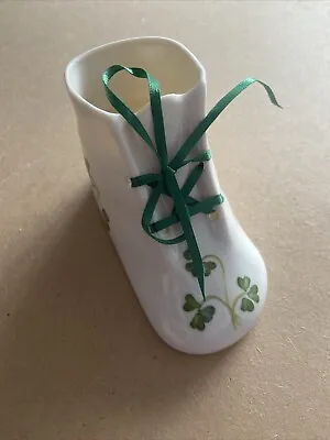 Buy DONEGAL CHINA IRISH PARIAN WARE SHAMROCK Embossed Baby Shoe • 2.99£