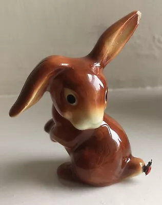 Buy Goebel Bunny Rabbit Ceramic Brown Figurine 1959  KT220 Glazed • 9.99£