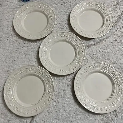 Buy 5 X Porcelain Royal Creamware Fine China - Classic - Vintage Embossed Plates • 25£