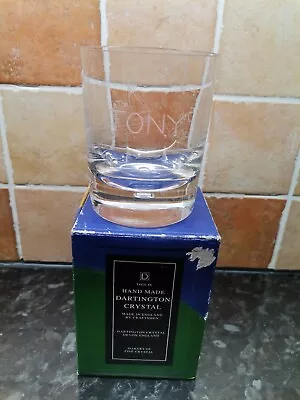 Buy Dartington Crystal Tumbler Tony 65th Birthday Gift Whisky Aspect Nautical Marine • 19.95£