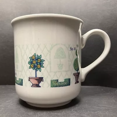 Buy Vintage Staffordshire Tableware Topiary Botanical Drawings Ceramic Mug England • 19.90£