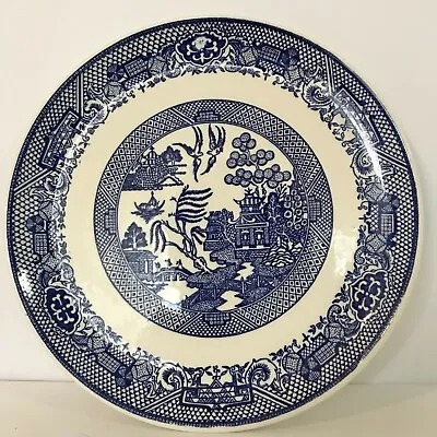 Buy Blue Willow Pattern 9  Dinner Plate Blue & White Transferware No Label Excellent • 9.51£