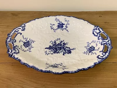 Buy Antique Charles Ford Blue & White Transfer Ware Two Handled Dish Pattern 7553 • 35£