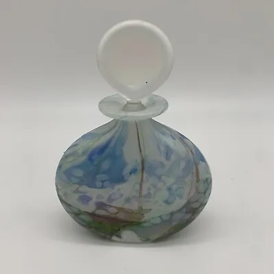 Buy Vintage Isle Of Wight Glass Iridescent Pattern Harris Flask Perfume Bottle • 80£
