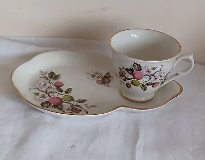 Buy Old Foley James Kent Cherry Tennis Cup & Saucer / Plate - Vintage Bone China • 6.50£