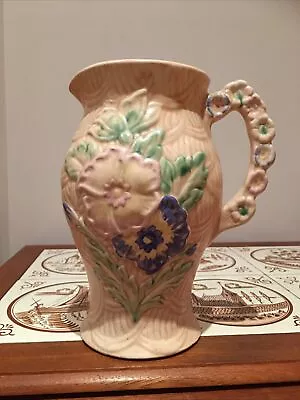 Buy Vintage Arthur Wood Wildflower Art Deco 1930s Jug Pitcher Vase TA 8” Tall • 12£