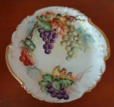 Buy Antique Limoges Haviland France 12  Hand Painted Cake Plate Platter Tray, Grapes • 95.11£