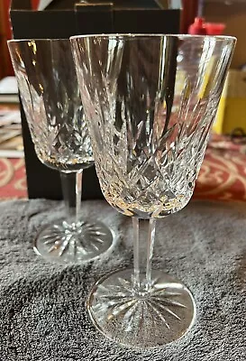 Buy 2 X Waterford Crystal Glass Large Goblet Wine Glasses Lismore 6.75  10oz • 10£
