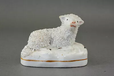 Buy Charming Antique Staffordshire Lamb Pearlware Sheep Circa.1850 • 38.99£