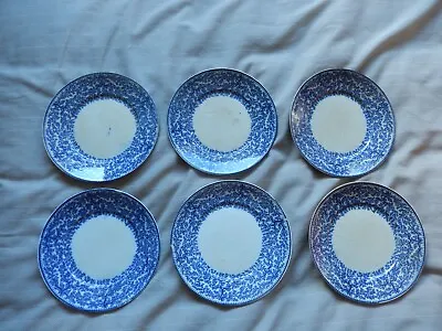 Buy Blue White Willow Pattern China Side Plates X 6 Anchor 7 Inch Stamped  Fibre  • 6£