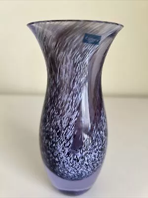 Buy Small Glass Vase CAITHNESS Purple & White Swirl 14cm Hand Made In Scotland • 4.80£