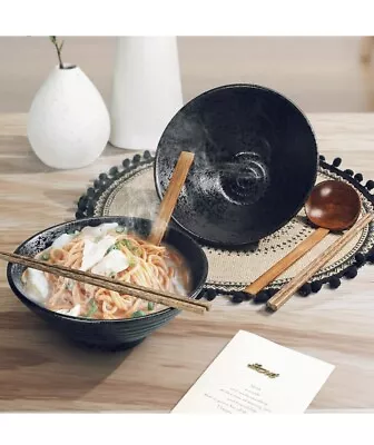 Buy 2 Set Tableware Ceramic Ramen Bowl - Japanese Noodles Bowls Dinner Sets For... • 20£