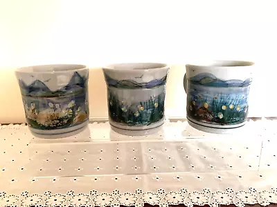 Buy Three Highland Stoneware Half-pint Mugs (Landscape Pattern) - Late 1990s • 43£