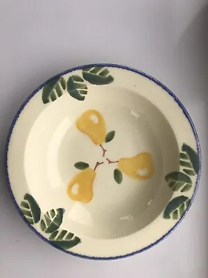 Buy Poole Pottery Dorset Fruit Pear Breakfast Bowl Hand Painted Gaidio Design 18cm • 14£