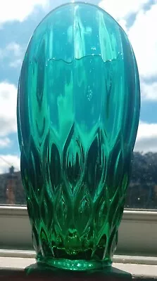 Buy VINTAGE 1950s CZECH GLASS VASE BY VACLAN HANUS.HEAVY.GOOD CONDITION. 10 INCH... • 35£