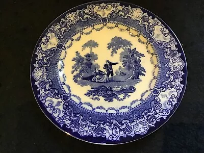 Buy Pair Of Vintage Doulton Burslem Flow Blue Watteau Side Plates • 10£