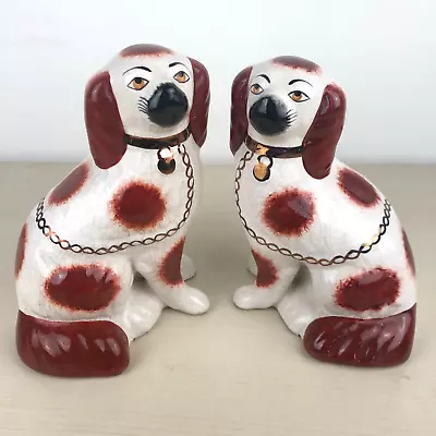 Buy STAFFORDSHIRE WARE England Kent Dogs - Spaniel King Charles Figurines 21cm High • 25£