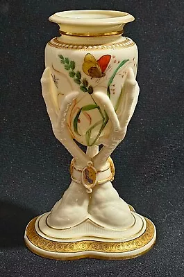 Buy An Antique Royal Worcester Eagle Claw Vase, Hand Painted C1867 • 80£