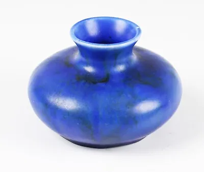 Buy Vintage Clews Chameleon Ware Blue Matte Glazed Pottery Vase • 14.99£