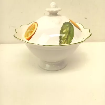 Buy Villeroy & Boch Cascara Dessert Bowl China Lidded Soup Tureen Lemon Print -WRDC • 7.99£