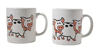 Buy Set Of 2 Pigs In Bow Ties Coffee Tea Mugs Cups Staffordshire Tableware • 9.50£