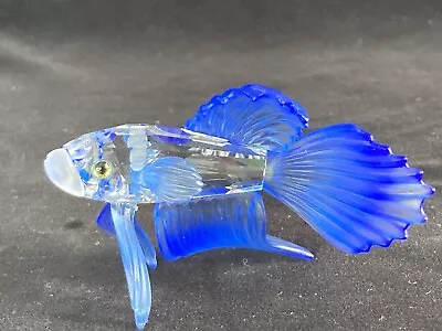 Buy Swarovski Crystal Siamese Fighting Fish Blue 236718 Retired Mint Boxed. • 10£