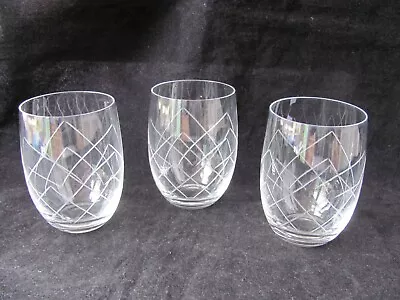 Buy Set Of THREE Fine Quality Cut Crystal Juice / Water  Tumblers • 7.99£
