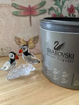 Buy Swarovski Silver Crystal Puffins 261643 • 70£