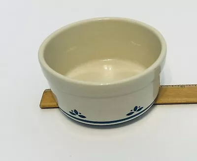 Buy Roseville Friendship Pottery Bowl Blue Stripe And Flowers FP USA Stoneware • 22.51£