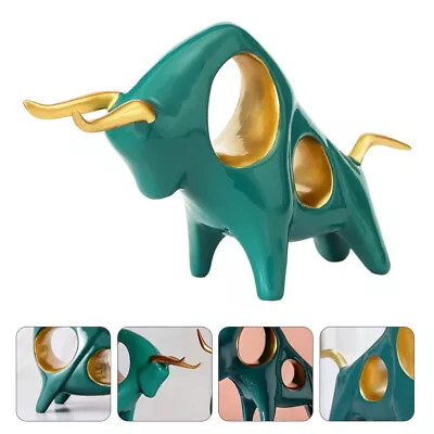 Buy Polyresin Bull Figurine Chinese Zodiac Ox Statue Collectible Ornament-TB • 21.59£