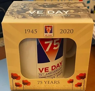 Buy OFFICIAL VE DAY 75th ANNIVERSARY 1945-2020 Commemorative Boxed Mug WW2 • 2.95£