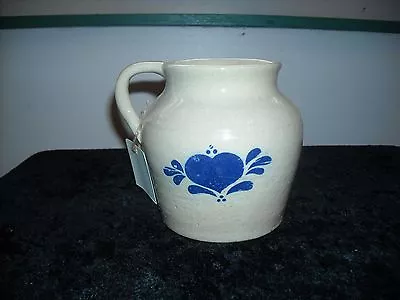 Buy Vintage Antique Small Salt Glazed Pottery Pitcher With Heart No Marks  • 12.52£