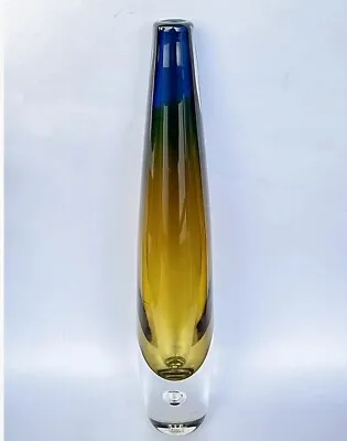 Buy Rare 14” Vicke Lindstrand Kosta Boda Sweden Torpedo Bubble Art Glass Vase Signed • 575£